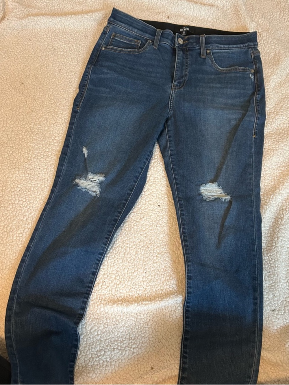 LuLaRoe Dark Blue Distressed Skinny Jeans
